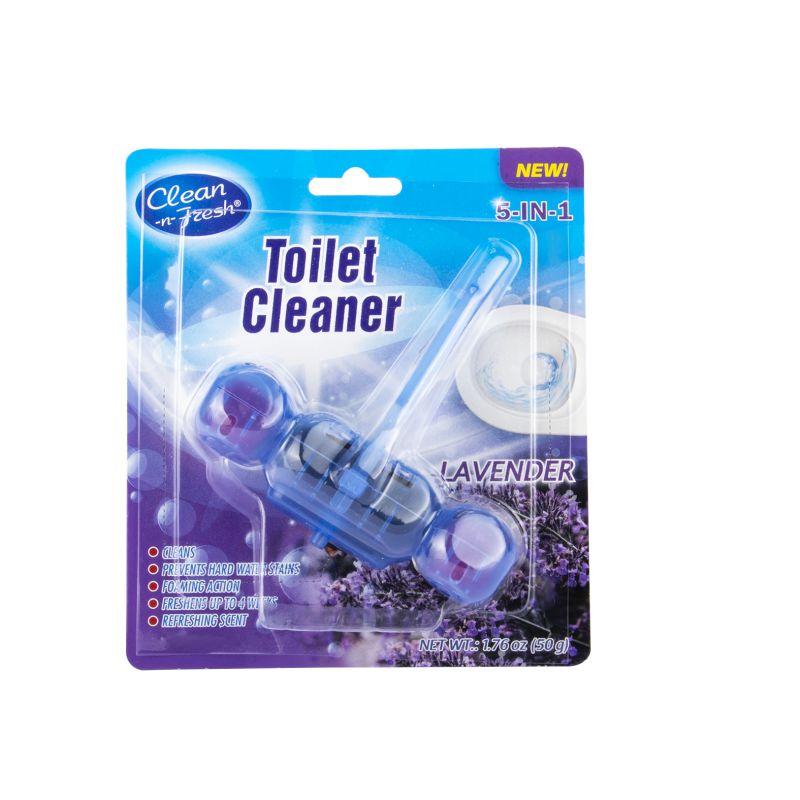 blue flush toilet cleaner hanger